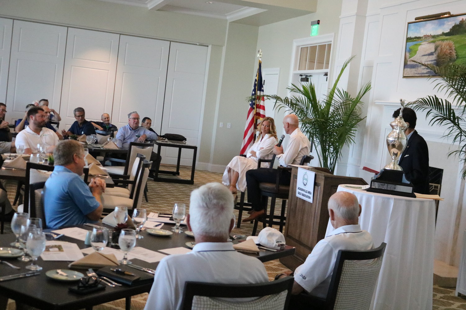 About 26 clubs from around the area were represented and on hand to hear from guest speakers Jim and Tabitha Furyk during the Aug. 31 JAGA meeting.